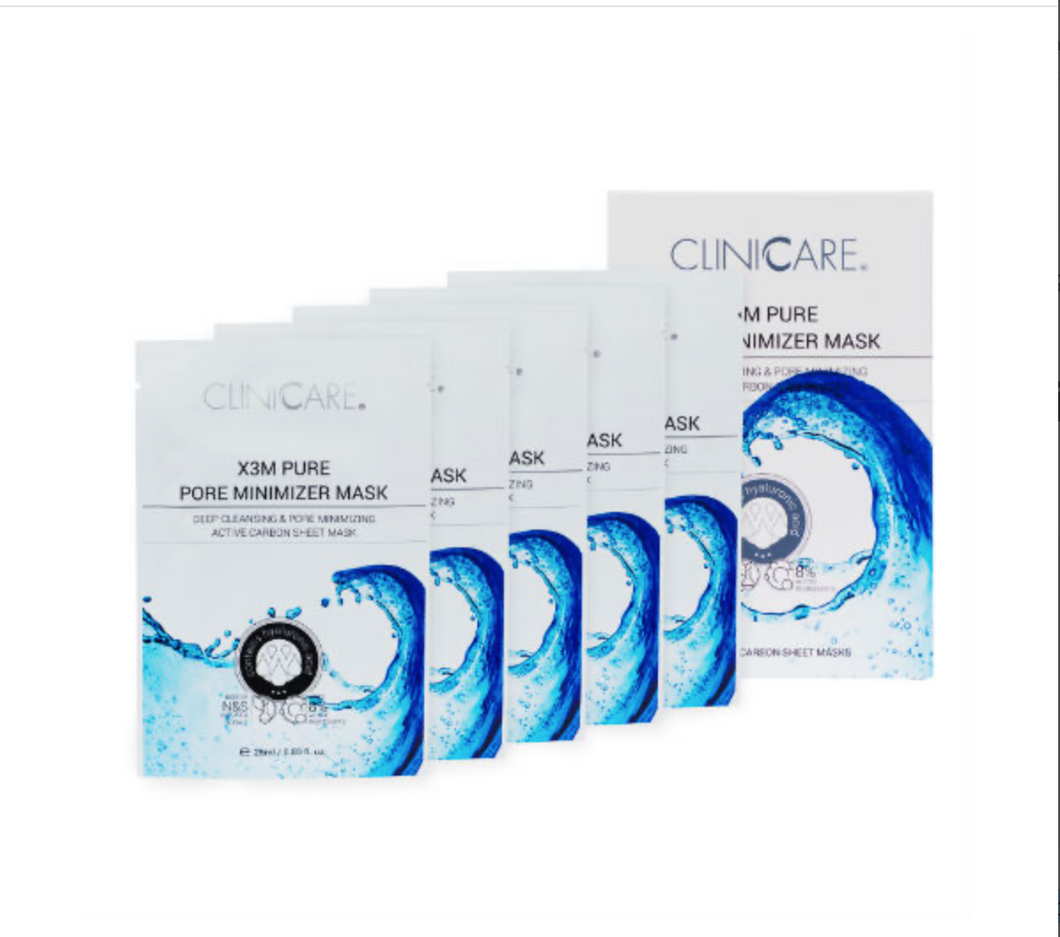 CLINICCARE X3M Pure Pore Minimizer Mask 25ml - Pack of 5